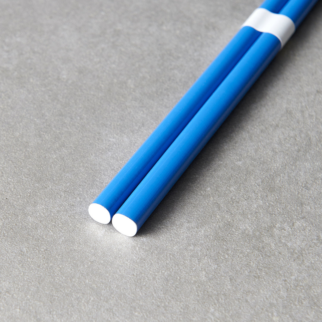 Premium Royal Blue White Lacquered Chopsticks Dishwasher Microwave Safe