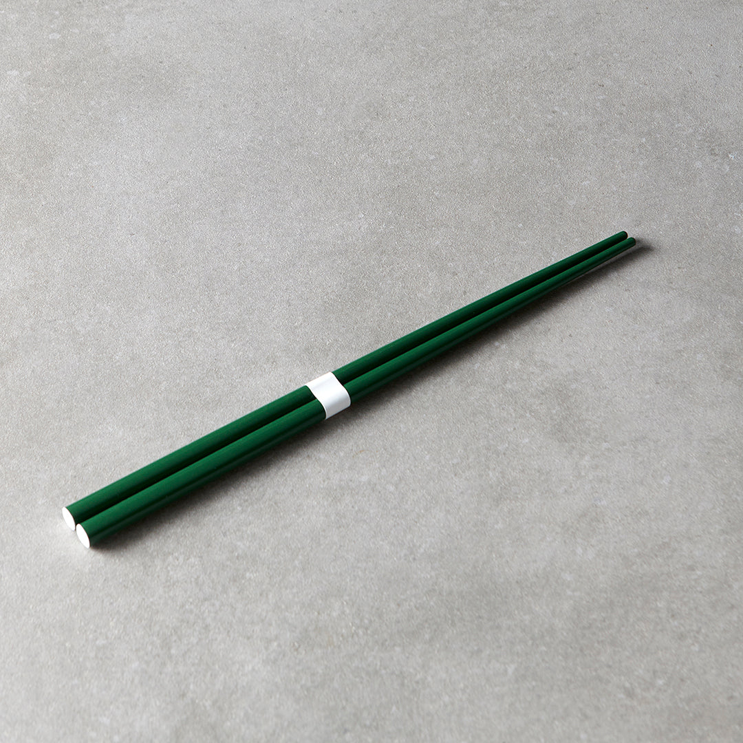 Premium Dark Green White Lacquered Chopsticks Dishwasher Microwave Safe