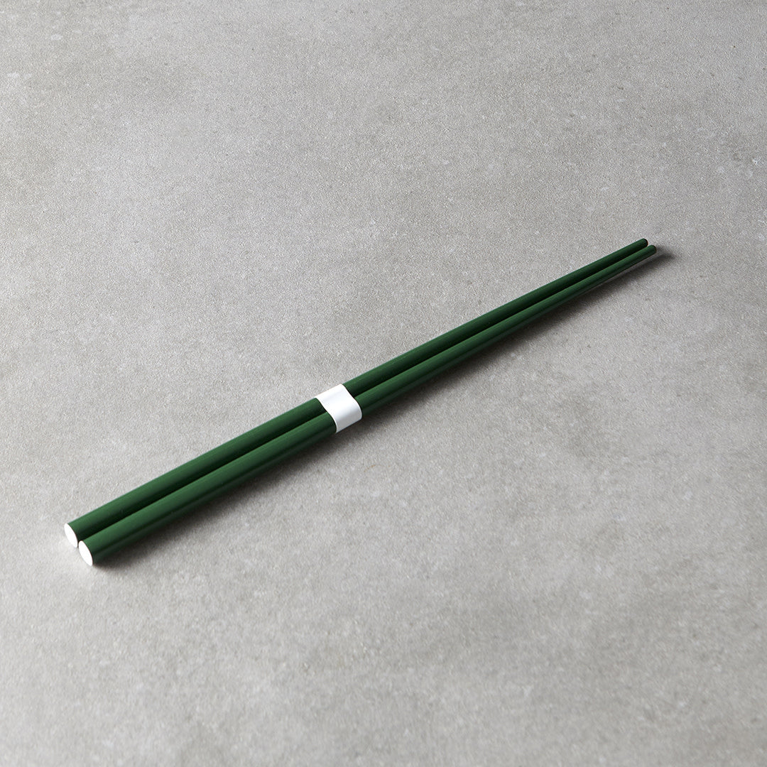 Premium Dark Green White Lacquered Chopsticks Dishwasher Microwave Safe