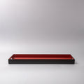 Premium Rectangular Lacquerware Tray – Red Inner Black 42cm