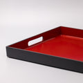 Premium Rectangular Lacquerware Tray – Red Inner Black 42cm