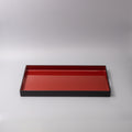 Premium Rectangular Lacquerware Tray – Red Inner Black 42cm