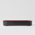 Premium Red 36cm 3 Section Oval Bento Plate Dishwasher Microwave Safe
