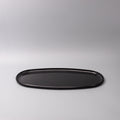 Premium 42.5cm Black Lacquerware Glaze Oval Platter Dishwasher Microwave Safe