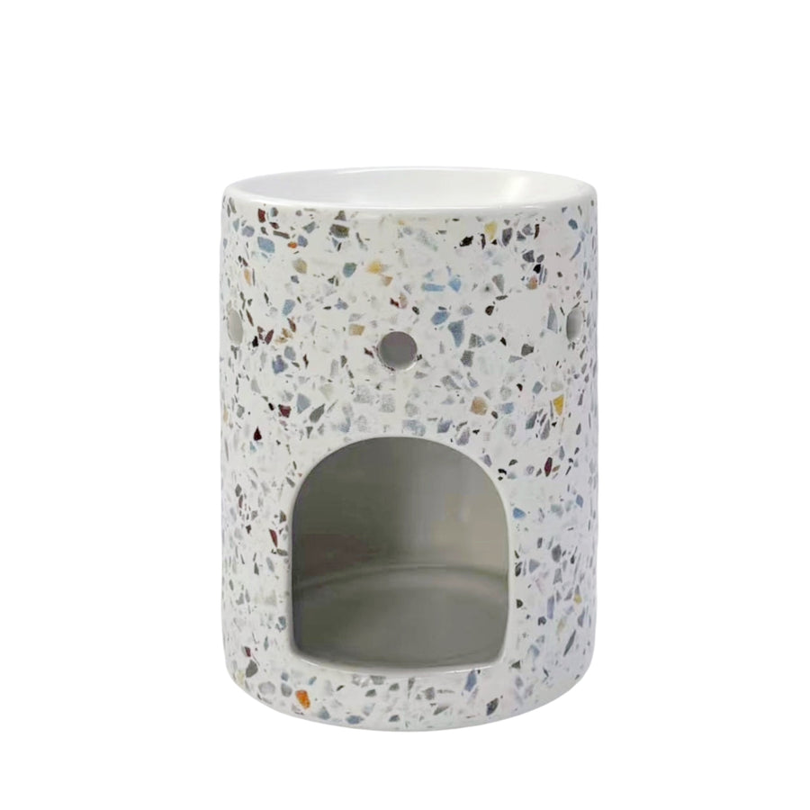 Terrazzo Ceramic Oil Burner 12cm - Multi Colored, Bulk 24 pcs - SuperSaverAU - view 1