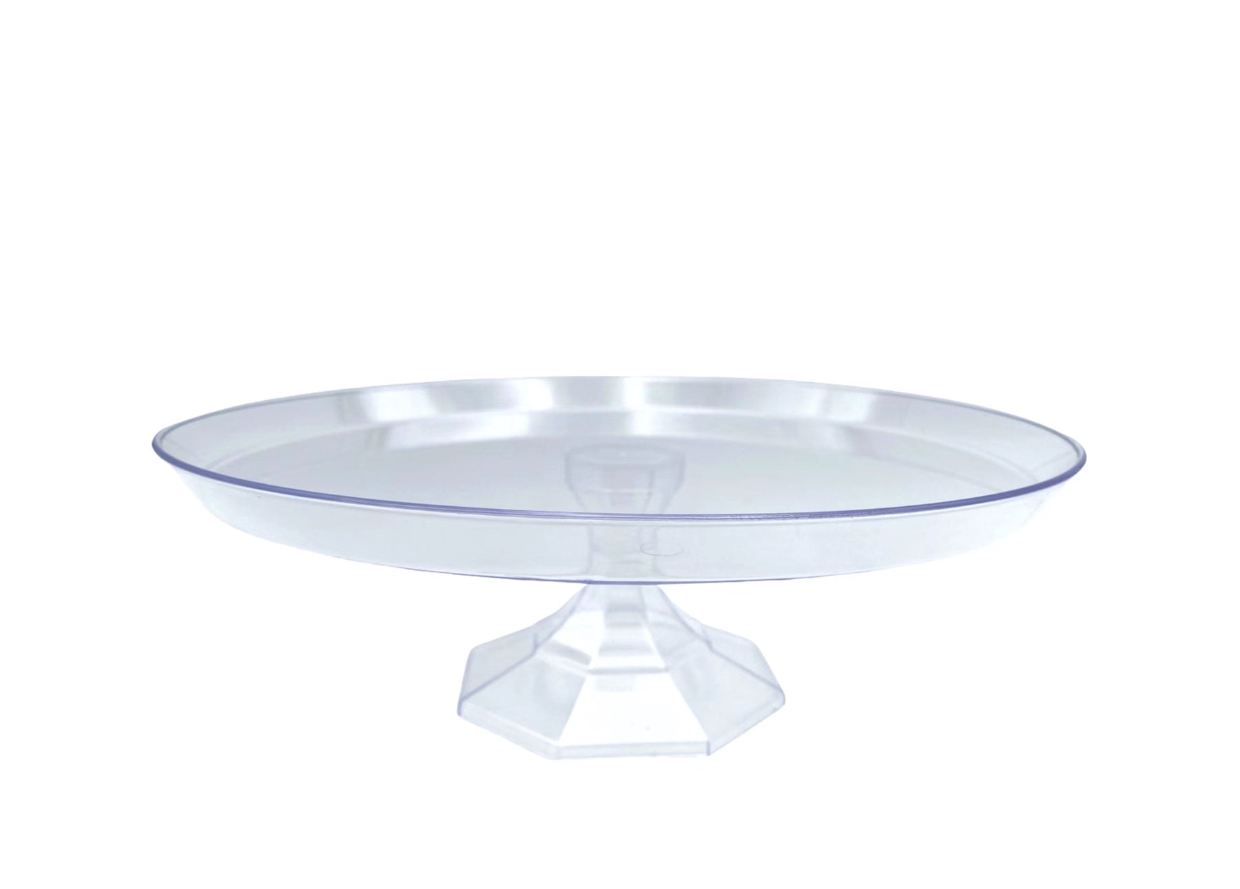 Clear Acrylic Cake Stand 26cm - Bulk 24 Pack, Lightweight Plastic, 6kg - SuperSaverAU - view 1
