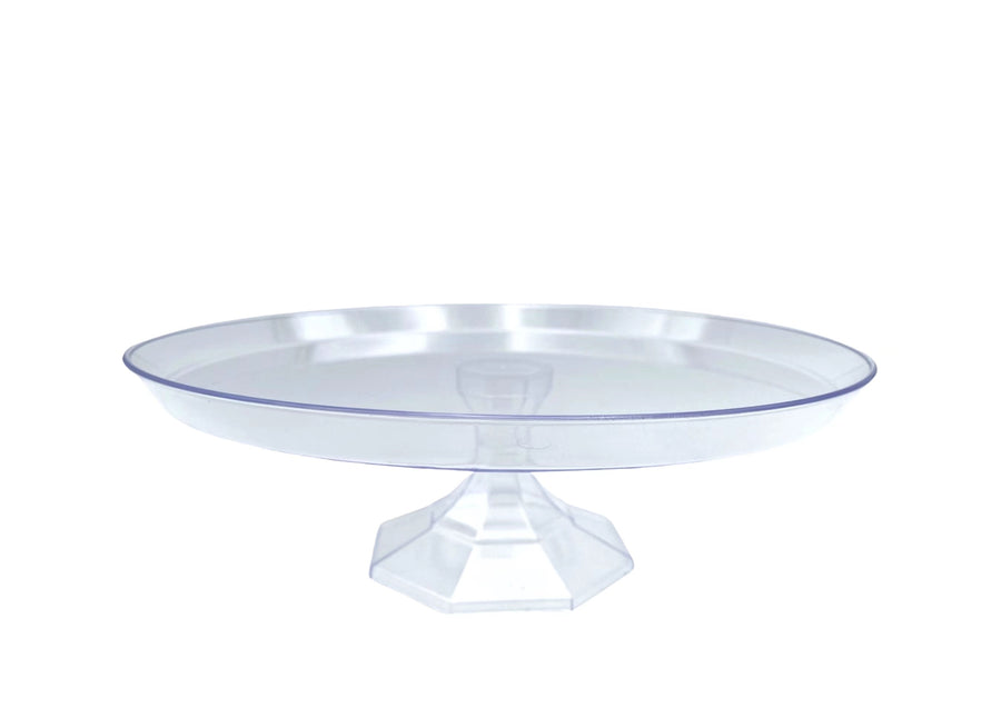 Clear Acrylic Cake Stand 26cm - Bulk 24 Pack, Lightweight Plastic, 6kg - SuperSaverAU - view 1