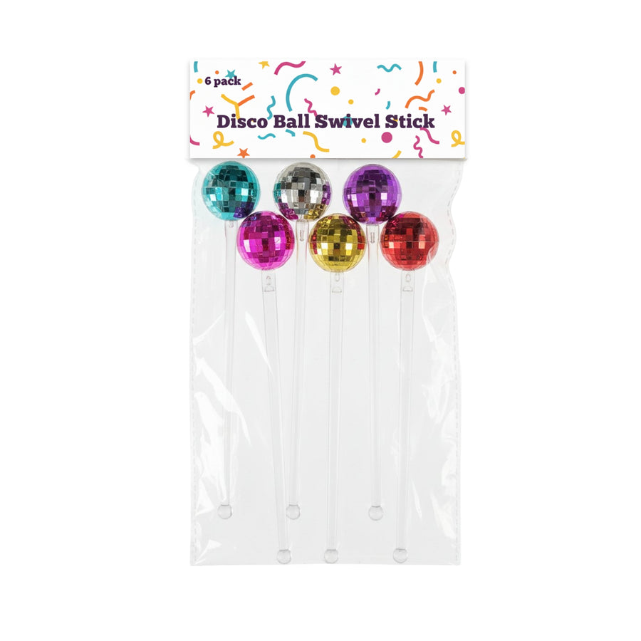 Premium Bulk 144 Reusable Plastic Disco Ball Swivel Sticks Multi Colour