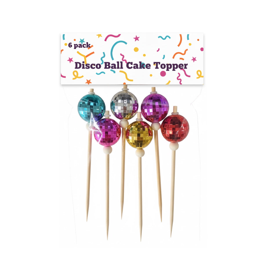 Premium Reusable Plastic Disco Ball Cake Toppers - Bulk 144 Pack