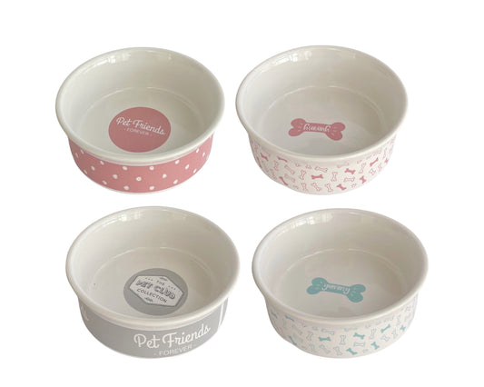 Ceramic Pet Bowls - 24 Pack, Multi Colour, 13x4cm, Perfect for Animal Lovers