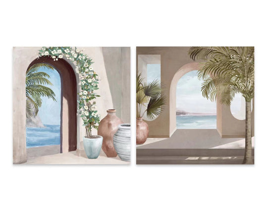 Set 2 Palm House Wall Art Assort 60cm
