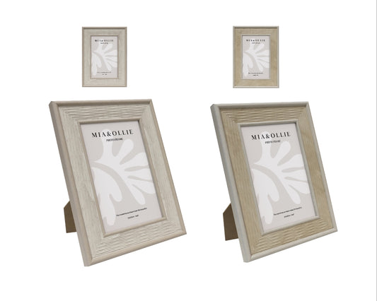 Set 2 Photo Frame Lisa '4x6in' Assort 15cm
