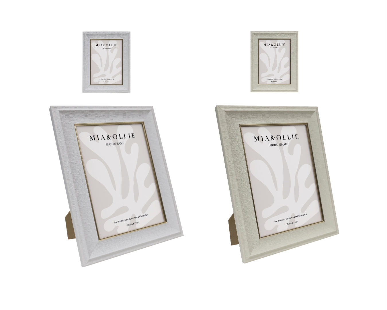 Set 2 Photo Frame Sara '5x7in" Assort 18cm
