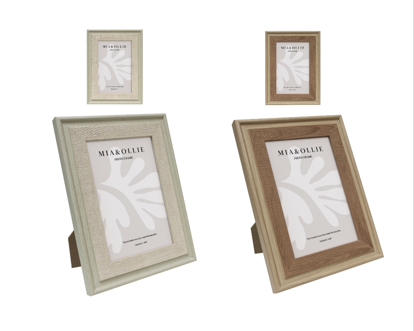 Set 2 Photo Frame Elise '4x6in' Assort 15cm