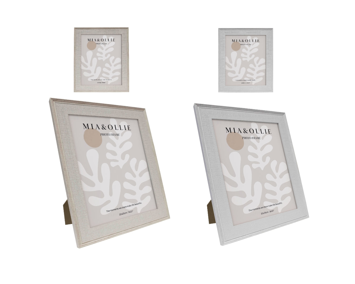 Set 2 Photo Frame Bella '8x10in' Assort 25cm