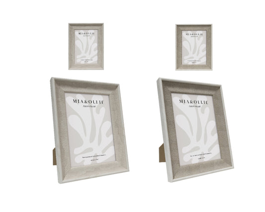 Cassie Set of 2 Photo Frames 5x7in - Light Green & Brown