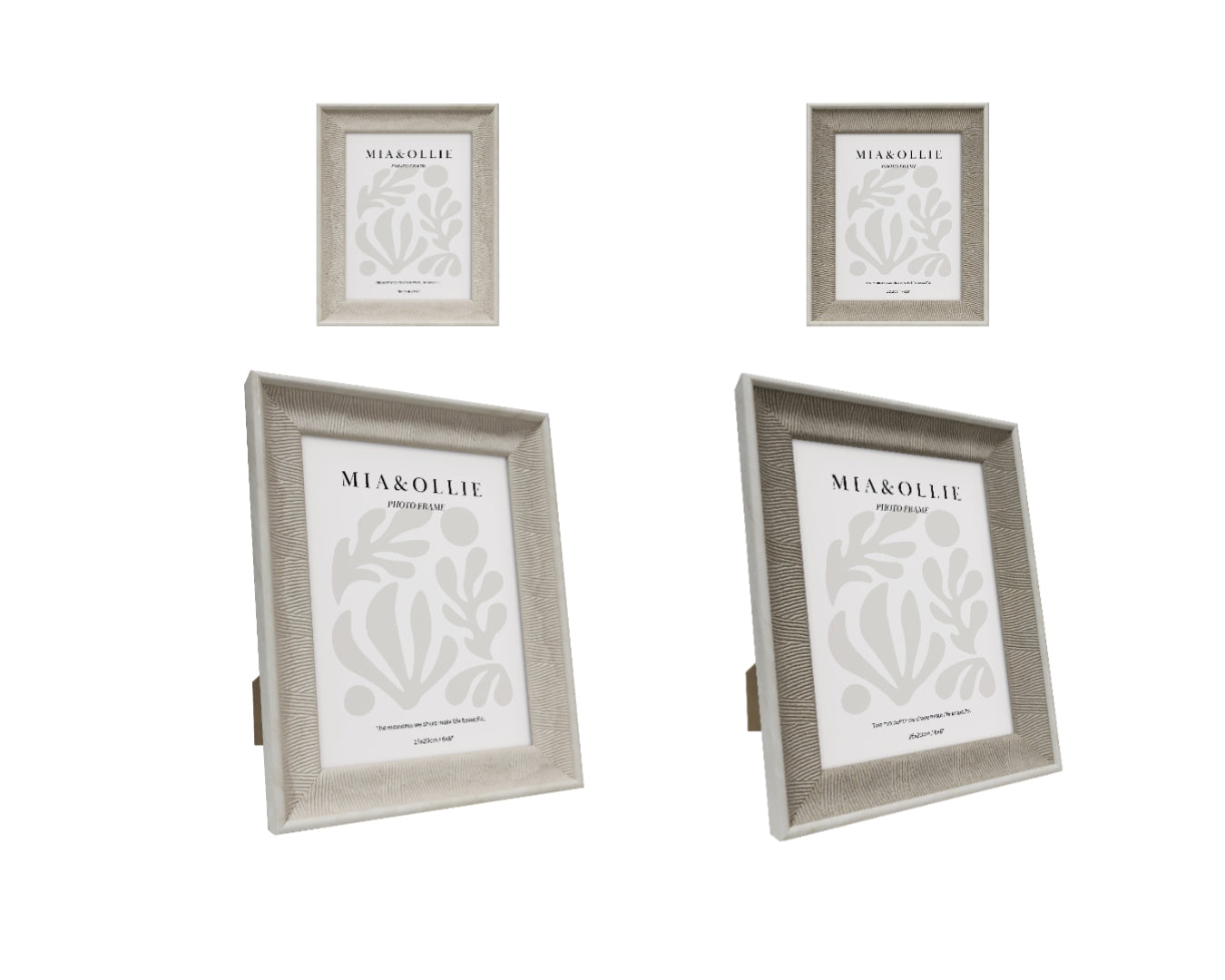 Set 2 Photo Frame Cassie '6x8in' Assort 20cm