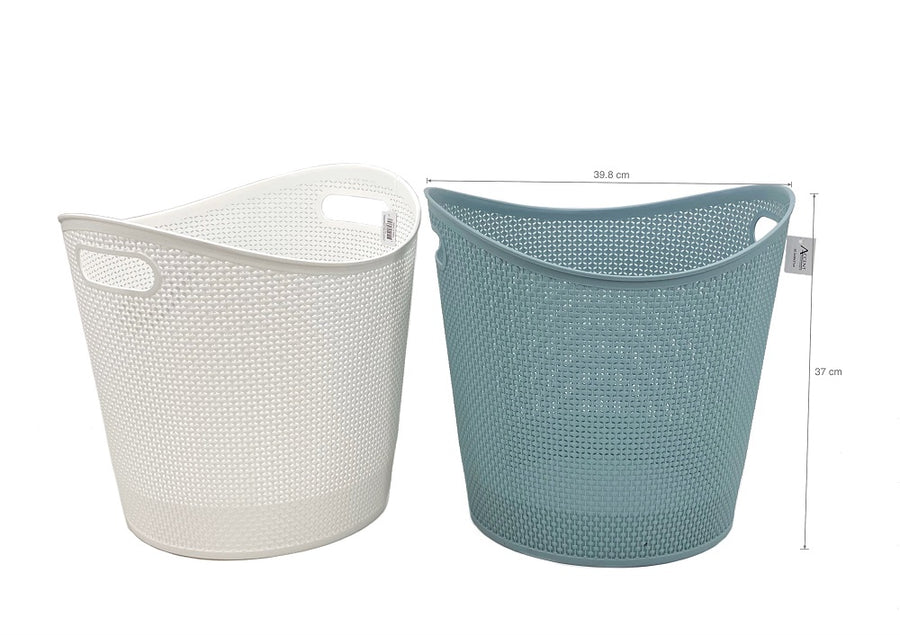 Plastic Scoop Storage Basket w Handle Assort 39cm - 8 Pack, Multi Color - SuperSaverAU - view 1