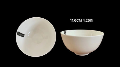 24 White Fine Bone China Bowls 4.25in, 11cm, Durable & Elegant Design - SuperSaverAU - view 1