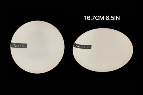 24 White Bone China Side Plates 17x2cm - Stylish and Simple Design - SuperSaverAU - view 1