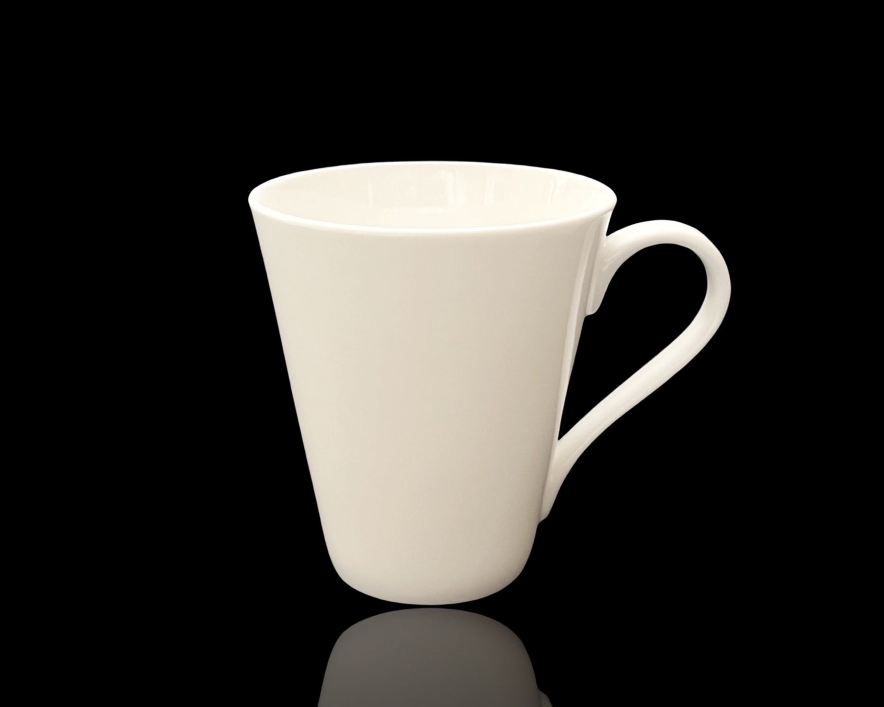 Bone China Cone Shape Mug White 300ml - Set of 36, Stylish Finish - SuperSaverAU - view 1