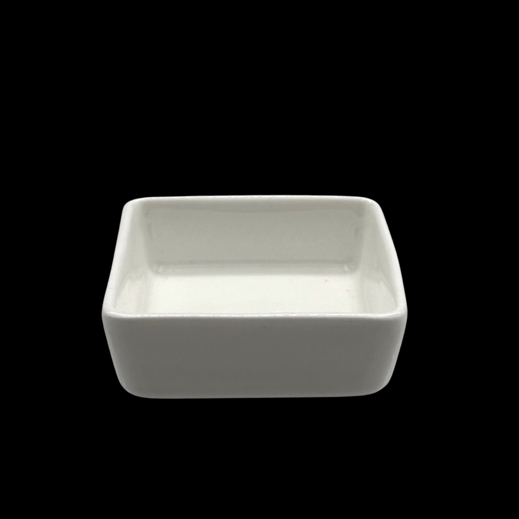 White Bone China Square Dish 6x6cm - Bulk 48 Pack, Stylish Sauce Dish - SuperSaverAU - view 1