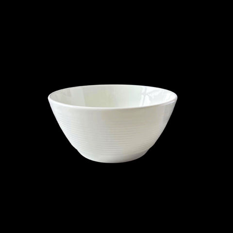 24 White Bone China Embossed Bowls 11x6cm - Stylish Kitchen Essential - SuperSaverAU - view 1