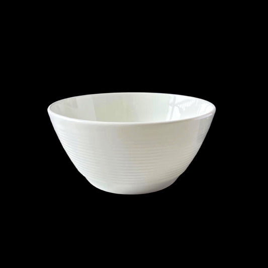 bulk 24 White Fine Bone China Embossed Bowl 13x6cm