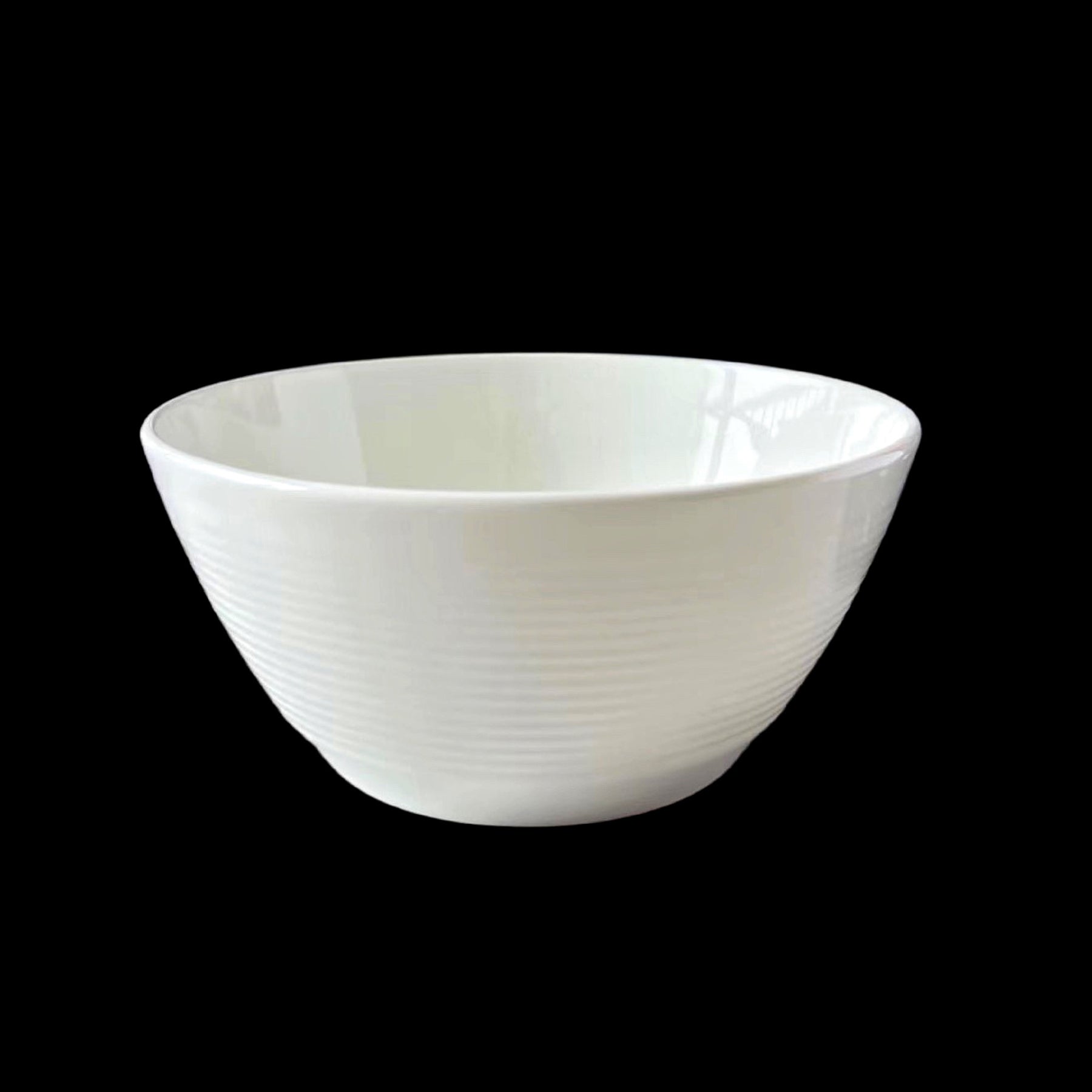 24 White Bone China Embossed Bowls 16x7cm - Stylish Kitchen Essential - SuperSaverAU - view 1