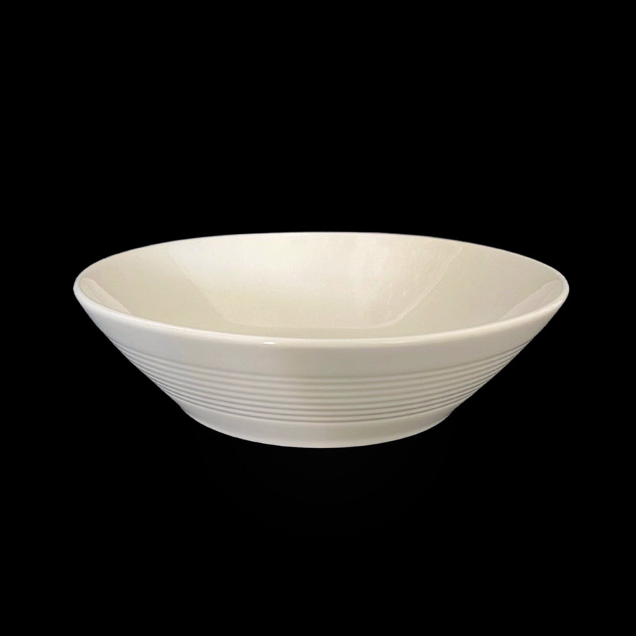 White Fine Bone China Embossed Bowl Set of 18, 19x5cm, Stylish Kitchen Essential - SuperSaverAU - view 1