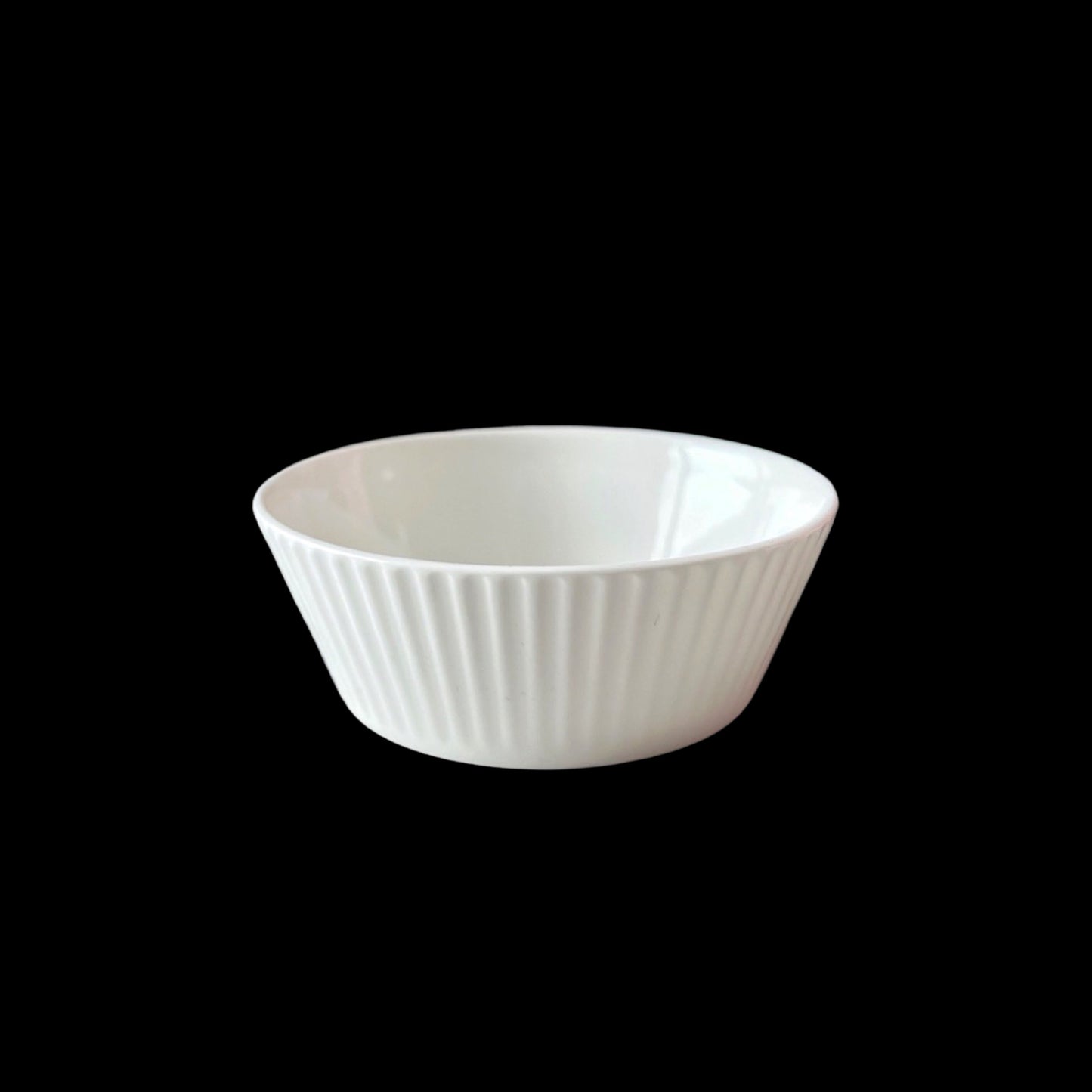 White Fine Bone China Embossed Sauce Dish - 24 Pack, 9x4cm
