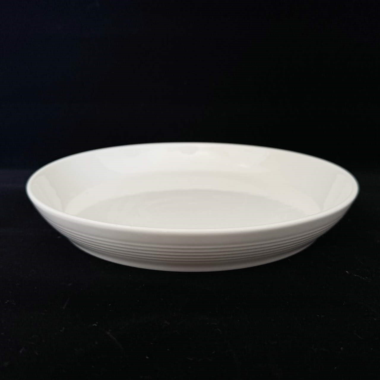 bulk 24 White Fine Bone China Embossed Side Plate 21cm - SuperSaverAU - view 1