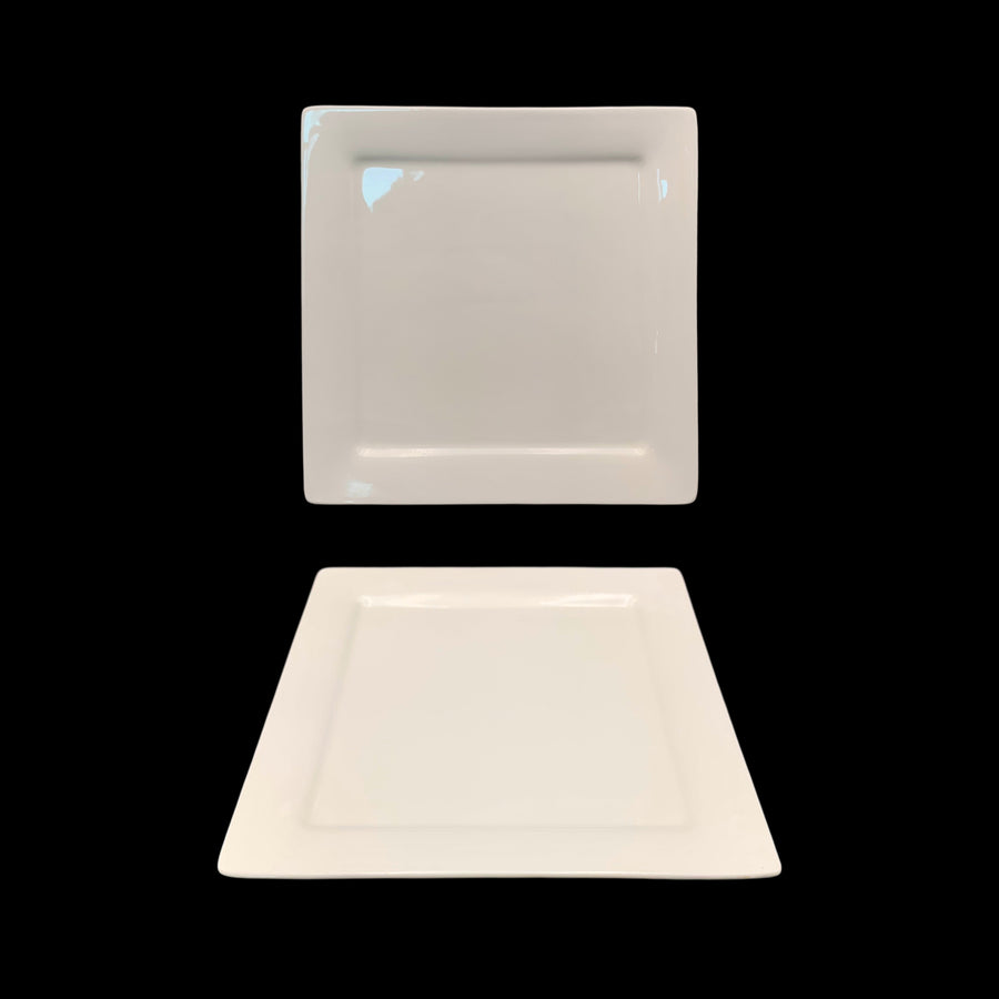 24 White New Bone China Square Side Plates 21cm - Durable & Elegant Design - SuperSaverAU - view 1