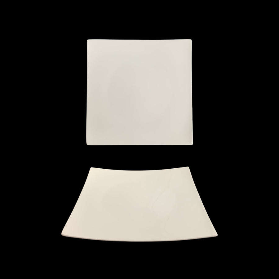 24 White New Bone China Square Side Plates 9in 22x2cm - SuperSaverAU - view 1