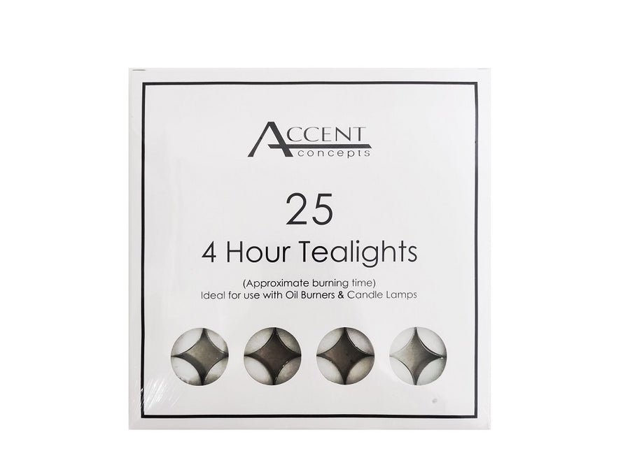 V637 Accent 900 x 4 Hour Tealight Candles - White Wax for Relaxing Atmosphere - SuperSaverAU - view 1