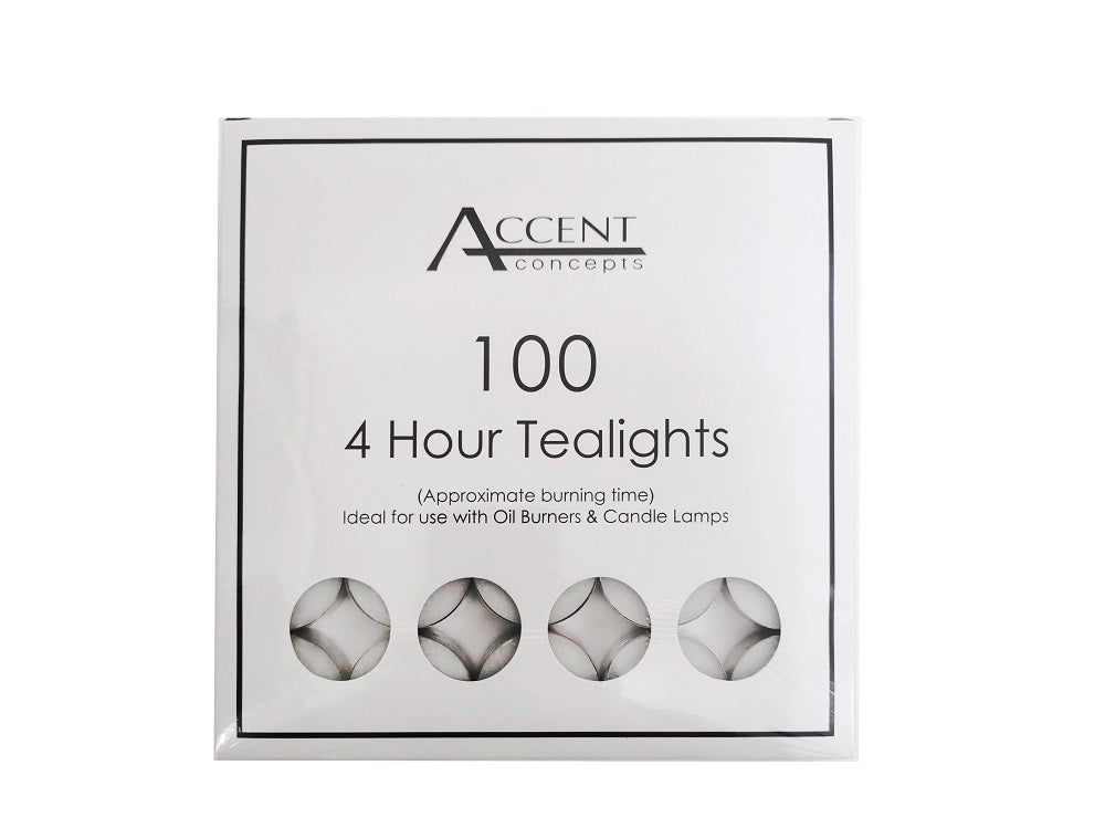 Accent 4 Hour Tealight Candle - 1000 Pack, White Wax for Relaxing Atmosphere - SuperSaverAU - view 1