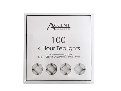 Accent 4 Hour Tealight Candle - 1000 Pack, White Wax for Relaxing Atmosphere - SuperSaverAU - view 1