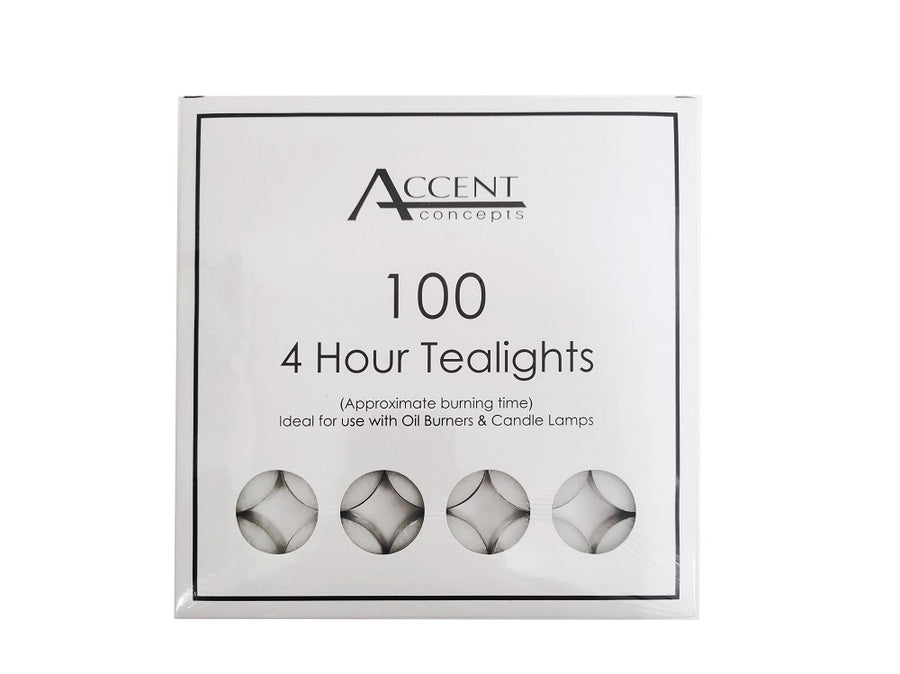 Accent 4 Hour Tealight Candle - 1000 Pack, White Wax for Relaxing Atmosphere - SuperSaverAU - view 1