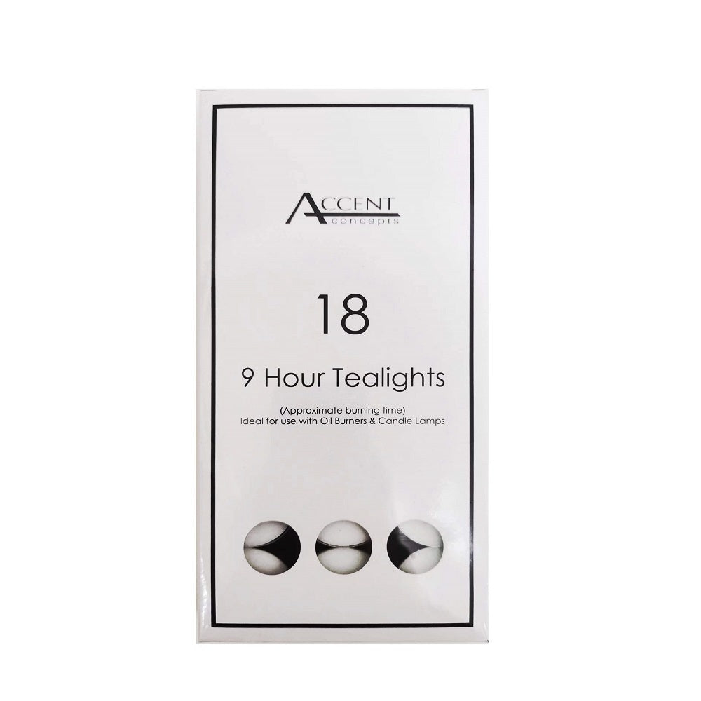 Accent 648 x 9 Hour Tealight Candles - White Wax for Relaxing Atmosphere - SuperSaverAU - view 1