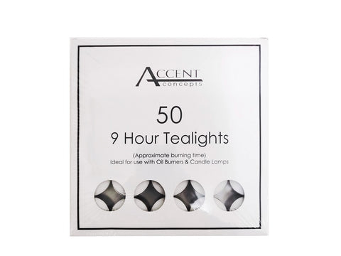 Accent 9 Hour Tealight Candle - 500 Pack, White Wax, Relaxing Atmosphere - SuperSaverAU - view 1