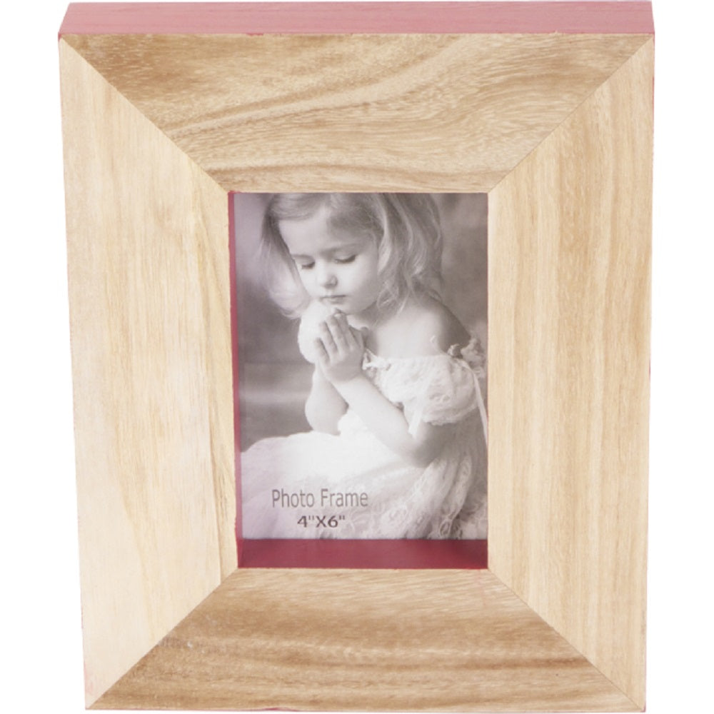 Wood Photo Frame 23cm - Rustic Design