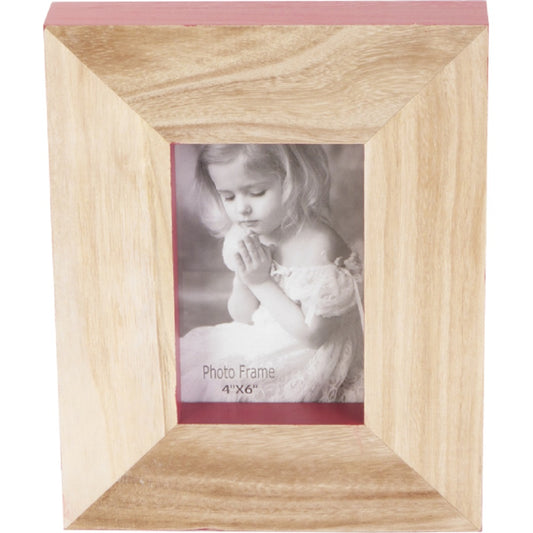 Wood Photo Frame 23cm - Rustic Design