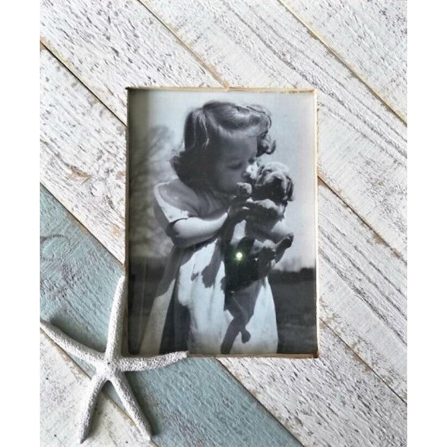 Rustic White MDF Wood Single Photo Frame 4x6" - 28cm Decorative Frame