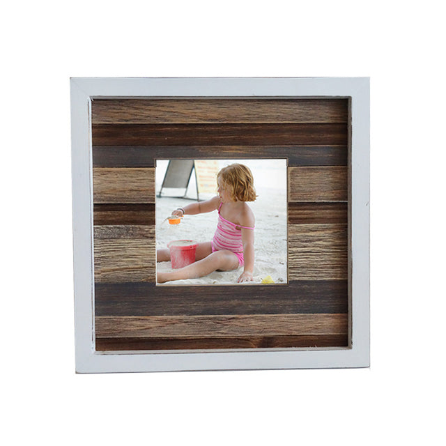 Rustic White Wooden Single Photo Frame 25cm for Treasured Memories