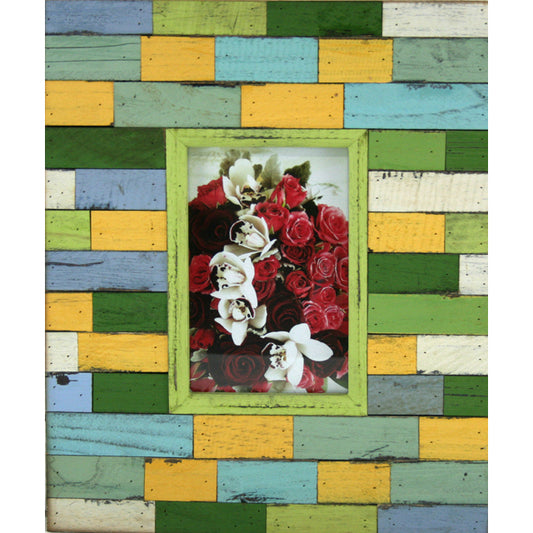 Rustic Single Photo Frame 30cm - Decorative MDF Wood Frame, Multi-Color