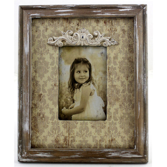 Rustic Single Photo Frame 29cm for 6"x4" Pictures - MDF Wood, Natural Finish