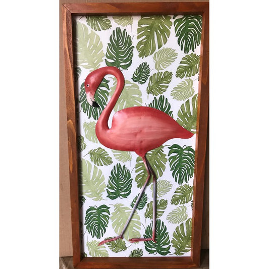 Flamingto Wood Framed Wall Art 64cm