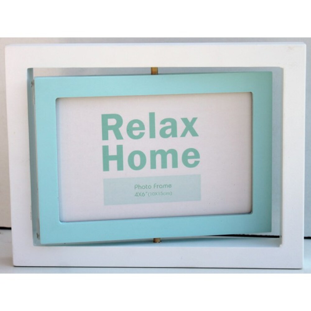 Rustic Multi Colours Double Swing Photo Frame 6"x4" - 19x2x23cm