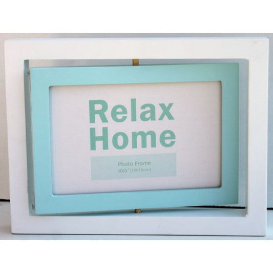 Rustic Multi Colours Double Swing Photo Frame 6"x4" - 19x2x23cm