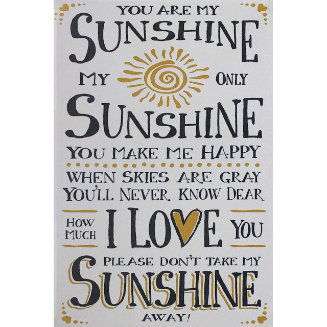 Sunshine Wall Art Decorative Photo Frame 20x30cm Tin Multi Colour Rust
